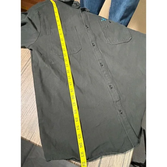 Santa Cruz Skateboard Longsleeve Button Up Shirt Screaming Hand‎ Utility Black - Picture 14 of 16